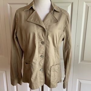 FDJ Tan/Khaki Button Jacket Size Large